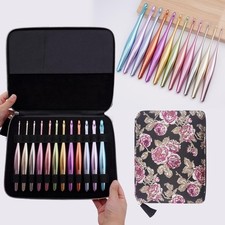 Newest Aluminum Crochet Hook Set with Case Ergonomic Grip Crochet Hooks