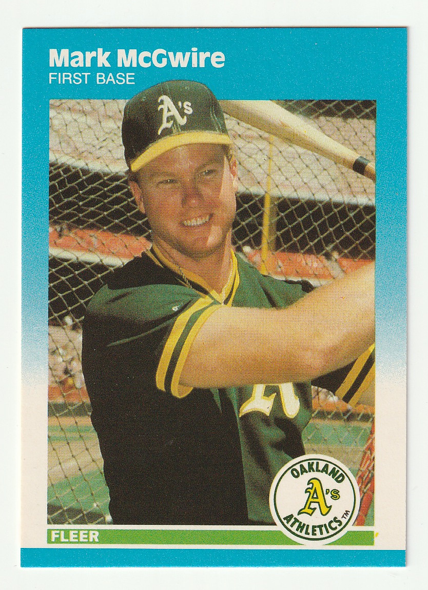 MARK MCGWIRE 1987 FLEER UPDATE #U-76/ GLOSSY SP ROOKIE RC/ OAKLAND A'S ATHLETICS