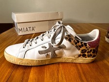 Premiata Stevend Leopard Print and Pink Glitt...