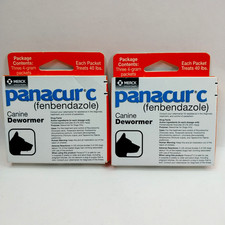 Lot of 2 - Panacur C - Three 4gram Canine Dewormer Treatment Exp 06/2027