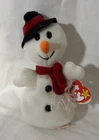 Ty Beanie Babies Snowball Snowman Plush, Vintage 1996