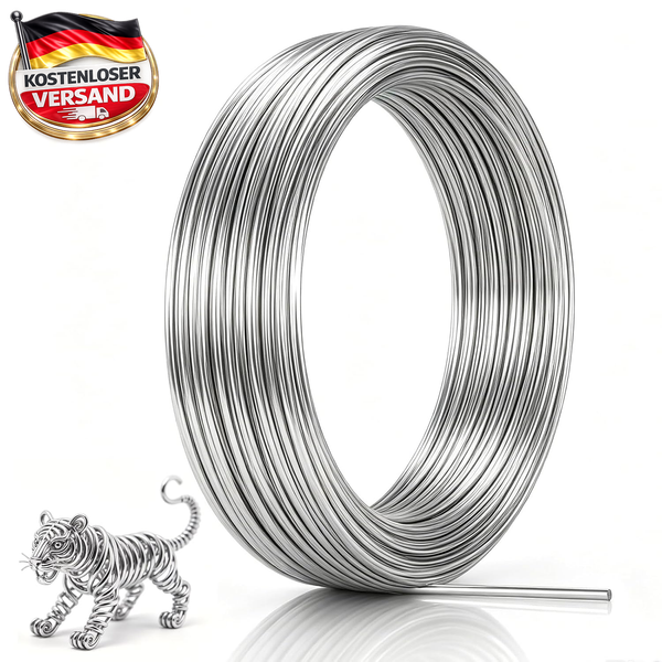 Aluminiumdraht Schmuckdraht Basteldraht 3Mm 10M Silber FüR DIY Dekorationen-image