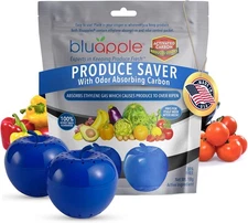 Bluapple Produce Saver with Activated Carbon - Ethylene Gas Absorber, Keep 