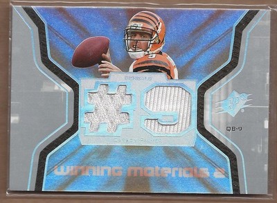 2007 SPx Winning Materials Jersey Number Dual #WMCP Carson Palmer Jersey FB