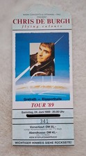 Chris de Burgh Flying Colours Ticket Admission Concert Ticket 1989 Grefrath