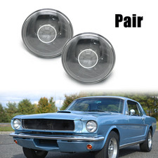 Pair For 1965-1978 Ford Mustang 7 Inch Round Headlights Halo Projector Clear