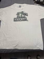 Made in USA Knights Shirt size Large White and Black and Green rare Cross Tee