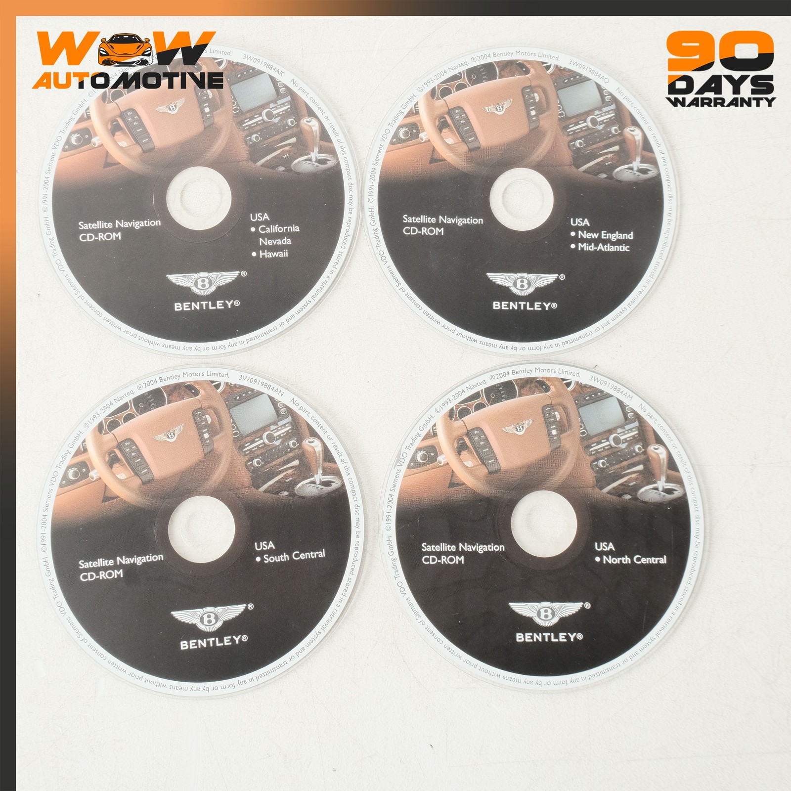 04-13 BENTLEY CONTINENTAL FLYING SPUR GT NAVIGATION CD CAN MAP 7 DISC SET