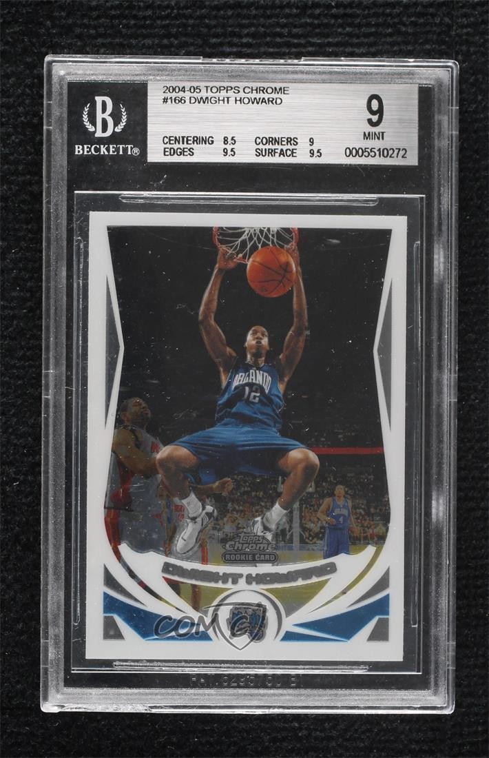 2004-05 Topps Chrome Dwight Howard #166 BGS 9 MINT Rookie RC HOF 0s4a