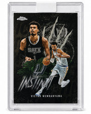 Victor Wembanyama RARE BLACK CHROME CARD TOPPS CHROME SPURS MINT