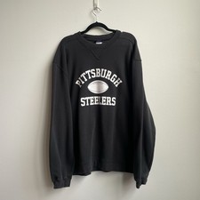Vintage Y2K Reebok Pittsburgh Steelers Black Crewneck Sweatshirt Men s Size XL
