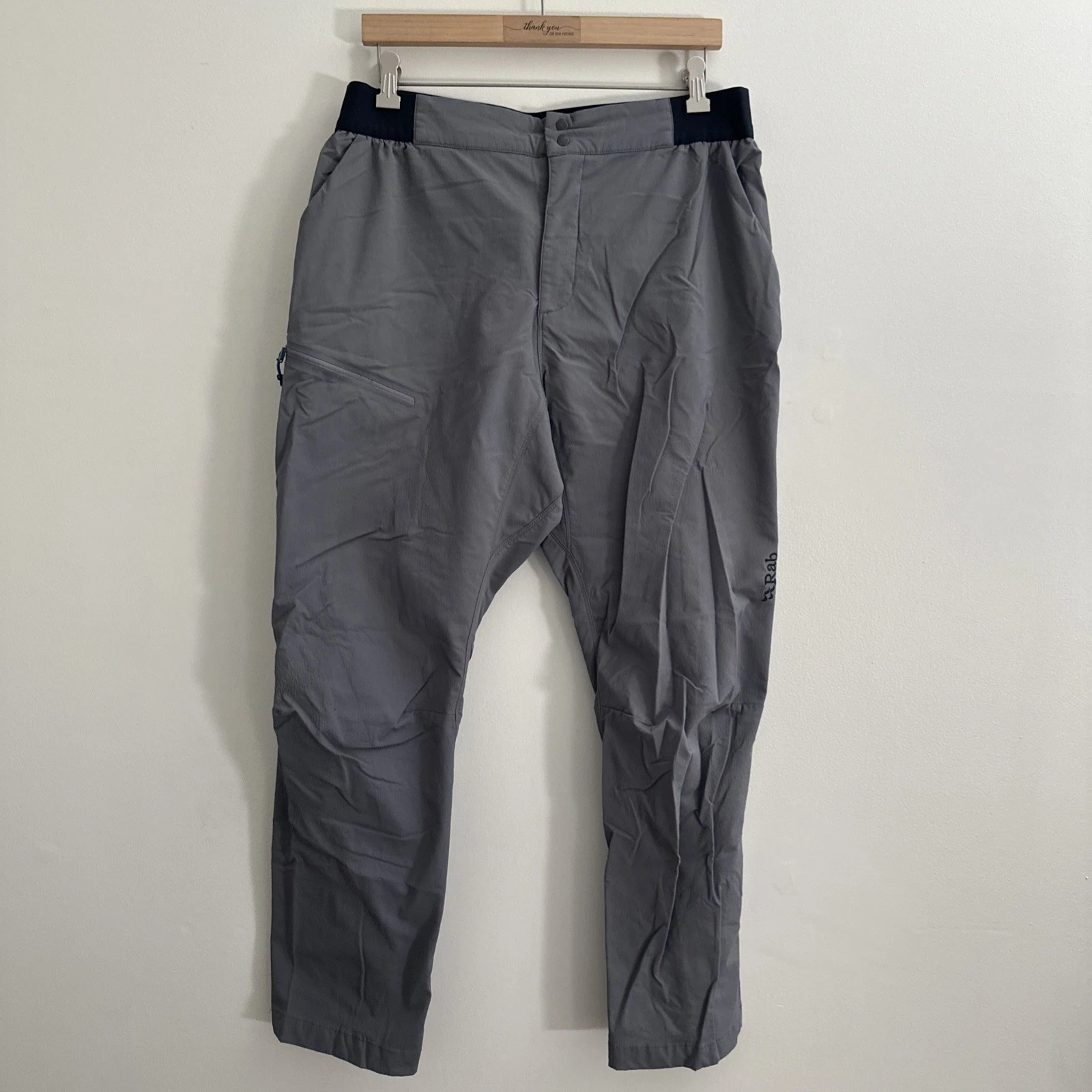 RAB Mens Pants Size 36 Grey Magma Light Matrix Softshell Hiking Outdoor READ