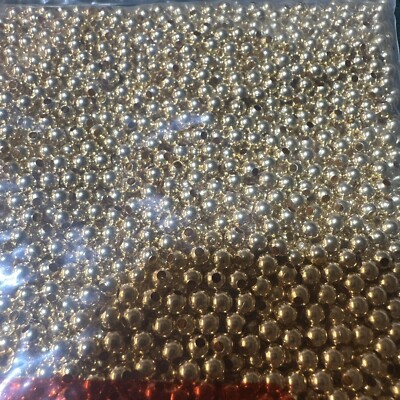 250 Gold Spinnerbait Spinner 5/32  Hollow Metal Bead for Making Fishing Lures