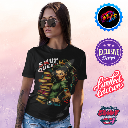 Smut Queen T-Shirt Spicy Dark Romance Reader Tee for Women Book Lover Gift Idea