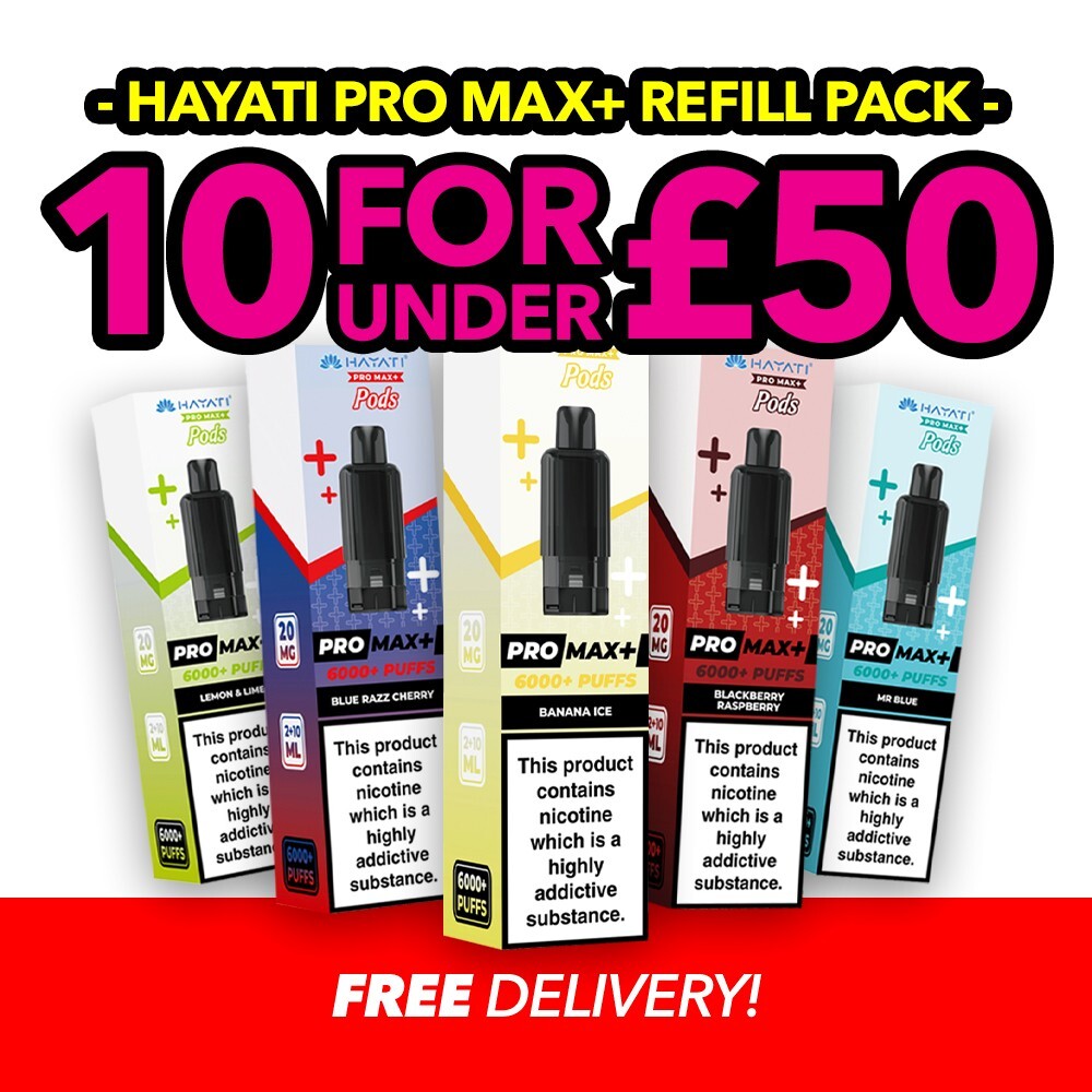 Hayati Pro Max+ Refill Pack | Pre-filled Refill | Nicotine 20mg | E-Cig |  eBay UK