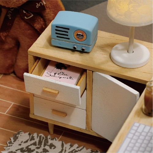 InnerSetting Kit de casa de mu?ecas de madera 3D de bricolaje manual de montaje - Imagen 6 de 12