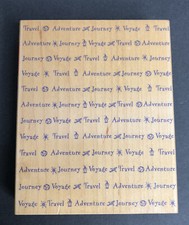 Hero Arts WordPrint Rubber Stamp Travel Word Print S1238 Wood Mounted
