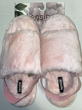 Kensie Women s Memory Foam Pink slippers with elastic band / Sz 10/11