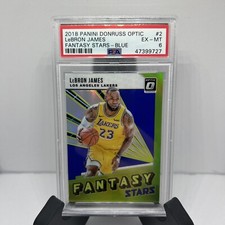 2018-19 Panini Donruss Optic - LeBron James Fantasy Stars Blue /85 (PSA 6)