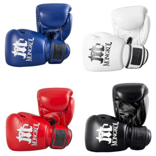 MONGKOL Gloves Unisex Muay Thai Kick Boxing Premium Genuine Leather Handmade Gym - Picture 1 of 20
