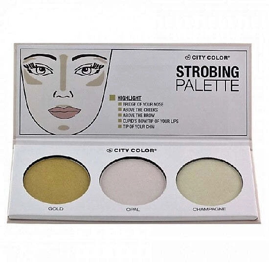 Pack of 2 City Color Strobing Palette, Highlight - F0064 - Image 2 of 2