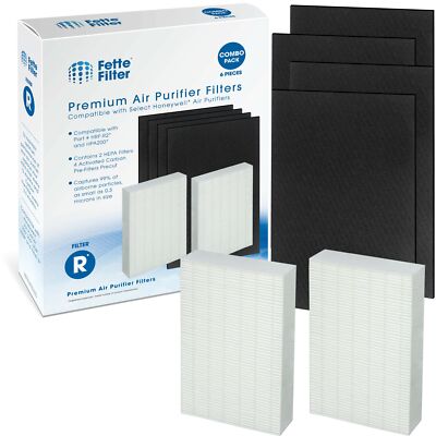 Fette Filter - 2 Premium HEPA Replacement Filter Pack Including 4 Activated C...