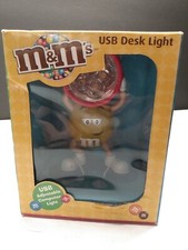 2009 Collectible M M's Adjustable USB Compute/ LED Desk Light Yellow Peanut NIB