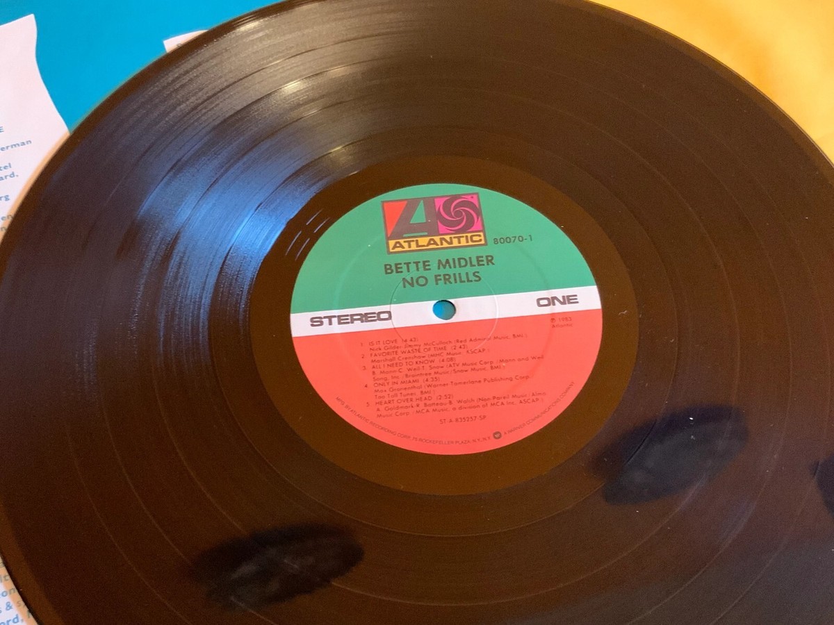 BETTE MIDLER, NO FRILLS, VINTAGE LP, #STA 835258 | eBay