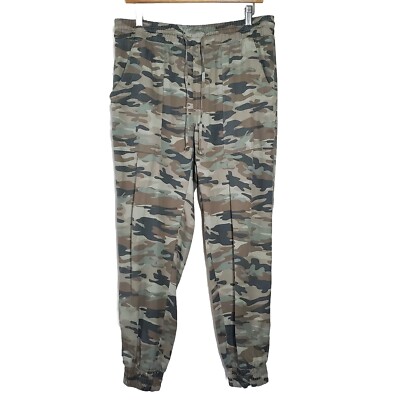Gap Camo Joggers Womens Size M Green Tapered Pull On Elastic Waist  Drawstring