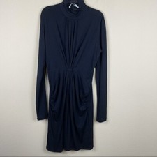 Revolve Susana Monaco black high neck wool long sleeve dress size M
