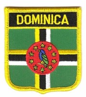 Wappen AufnäHer Patch Dominica Flagge Fahne