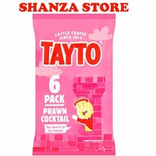 Tayto Prawn Cocktail Flavour Potato Crisps 6 x 25g |UK Free And Fast Dispatch