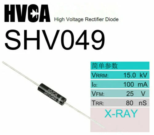 10 un. HVCA recuperación rápida diodo de alto voltaje SHV049-ray para rayos 100mA 15kV 80nS - Imagen 1 de 4
