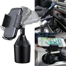 Cell Phone Car Cup Mount Holder 360° Adjustable Stand Cradle for iPhone Samsung