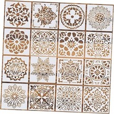 16Pcs 6 x 6 Inch Reusable Stencils, Mandala Stencils Mandala Stencils-1