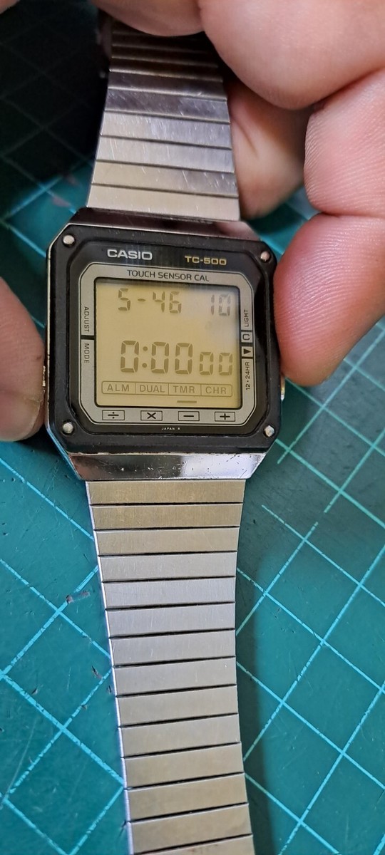 Rare Vintage (1983) Casio TC-500 Touch Calculator Watch Japan