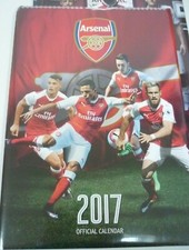 ARSENAL FC OFFICIAL 2017 CALENDAR - RARE - LARGE SIZE A3 - NEW SEALED