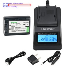 Kastar Battery LCD Fast Charger for Sony NP-FH50 FH50 Sony HDR-XR200 HDR-XR100