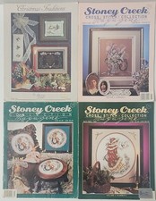 Lot of 3 Stoney Creek Cross Stitch Collection Magazines 1989-1991 Plus Book 28