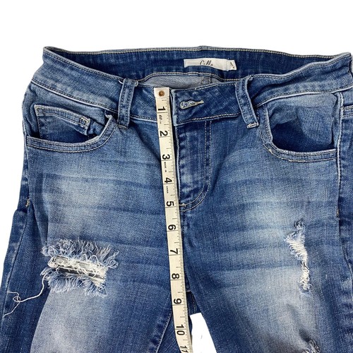 Cello Jeans Womens Size 5 Destroyed Cropped Cut Out Ankle Skinny WV74422ML-1 - Picture 11 of 17
