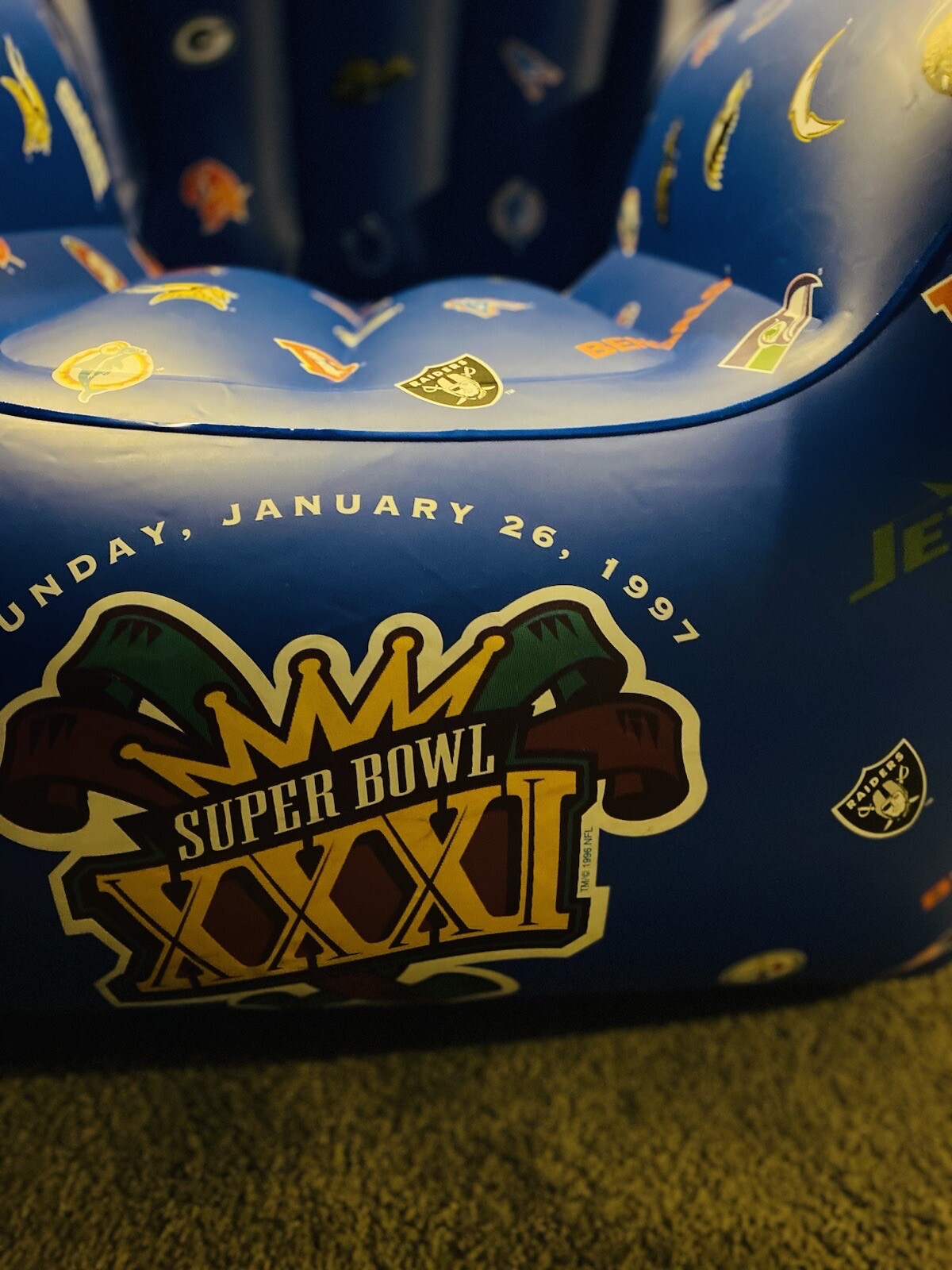 Miller Lite NFL SUPER BOWL XXXI Inflatable Chair 1997 Vintage ...