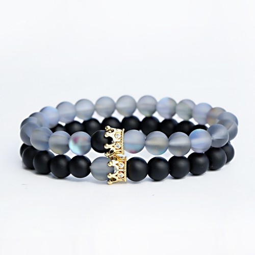 Couple His & Hers Distance Healing Bracelet Black Red Lava Bead Matching YinYang - Picture 135 of 156