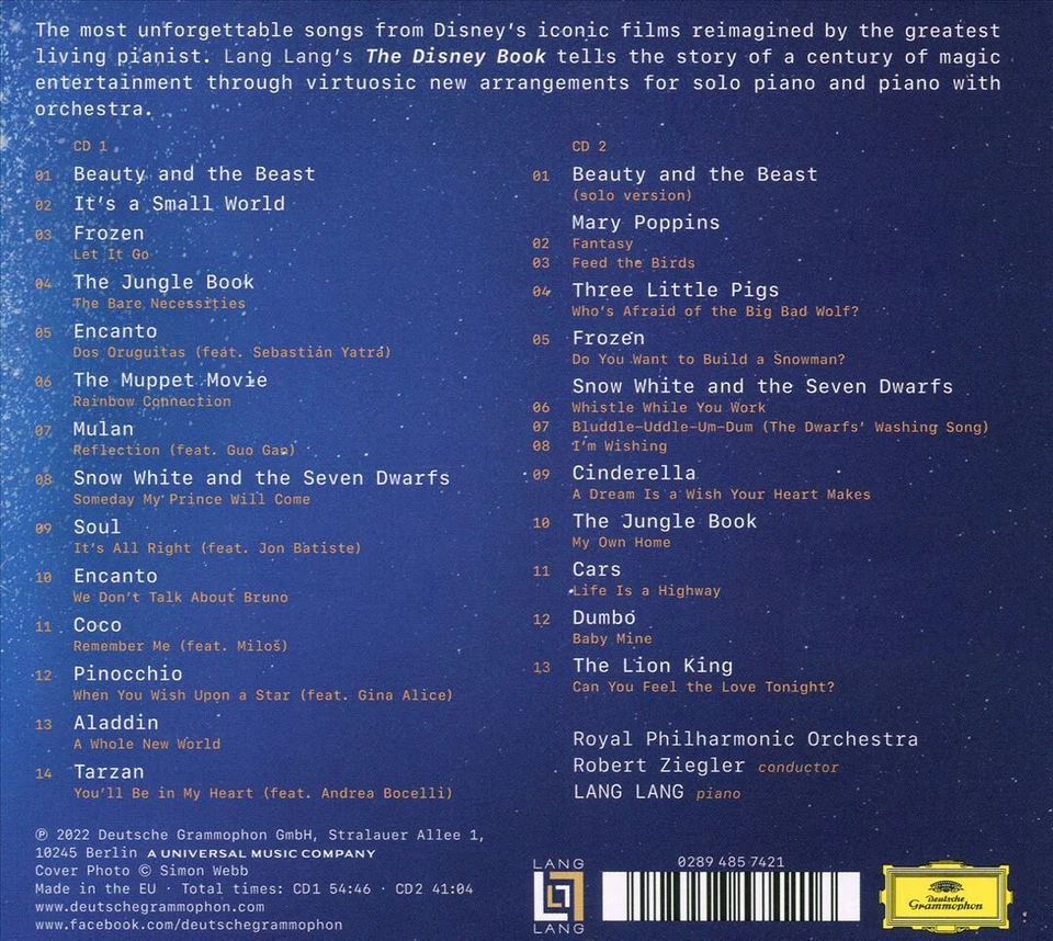 LANG LANG---"The Disney Book"---Deluxe Edition---(2CD)---NEU & OVP - Bild 2 von 3