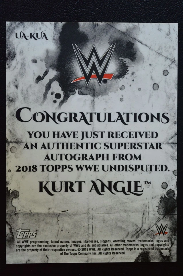 2018 Topps WWE Undisputed Autographs KURT ANGLE /199 - Image 2 of 2