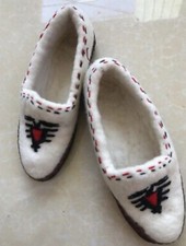Winter Albanian traditional folk men shoes 100% wool handmade adult kid sizes