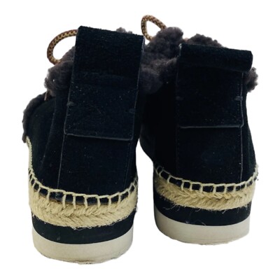 SEE By CHLOE Brown Suede Leather & Shearling Chukka Boots  display picture 1