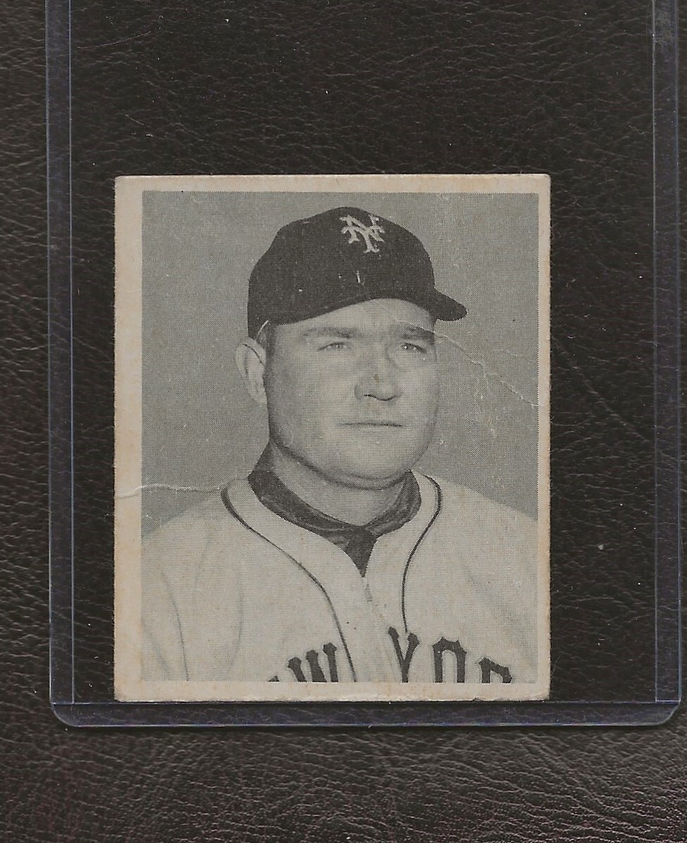 1948 Bowman #4 Johnny Mize, New York Giants, HOF, VG!