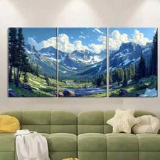 3pcs Rocky Mountain National Park Metal Print  Ready to Hang Art