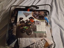 MONSTER JAM MONSTER TRUCKS TWIN COMFORTER 5pc SET - GRAVEDIGGER SHEET SET SHEETS