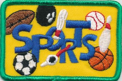Girl Boy Cub I Love all SPORTS 3'' Fun Patches Crest Badge SCOUT GUIDE football